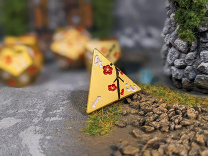 Spirit Blossom Solid Metal D&D Dice Set