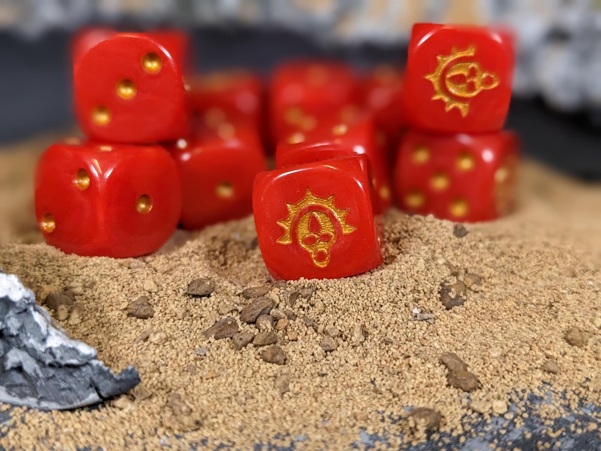 Death Mask Dice 16mm Inspired by Sci-Fi 10x