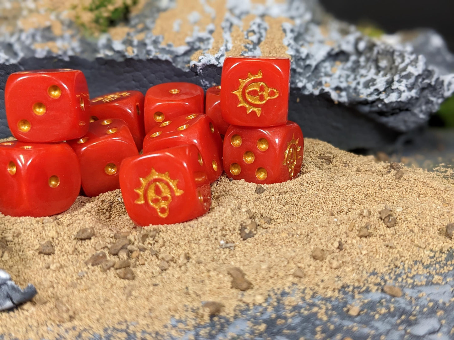 Death Mask Dice 16mm Inspired by Sci-Fi 10x