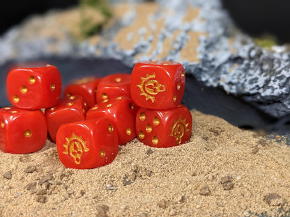 Death Mask Dice 16mm Inspired by Sci-Fi 10x