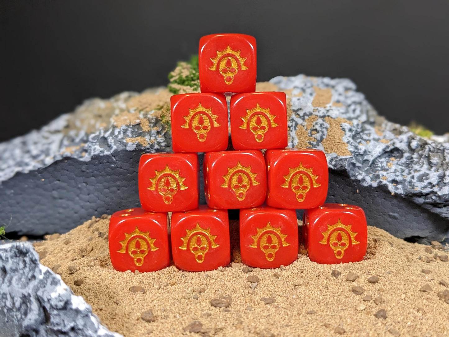 Death Mask Dice 16mm Inspired by Sci-Fi 10x