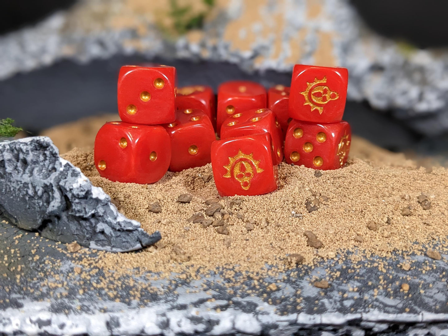 Death Mask Dice 16mm Inspired by Sci-Fi 10x