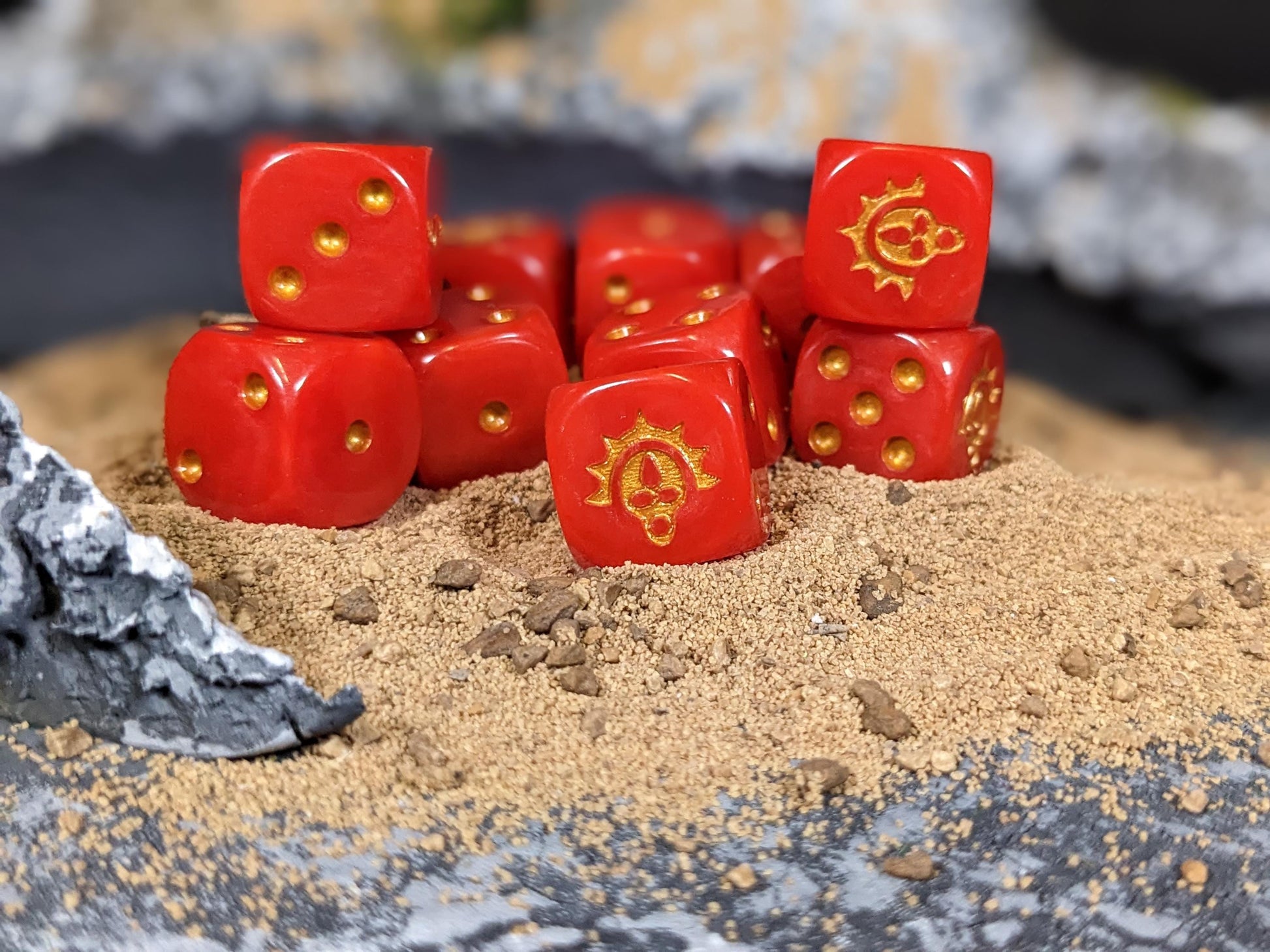 Death Mask Dice 16mm Inspired by Sci-Fi 10x