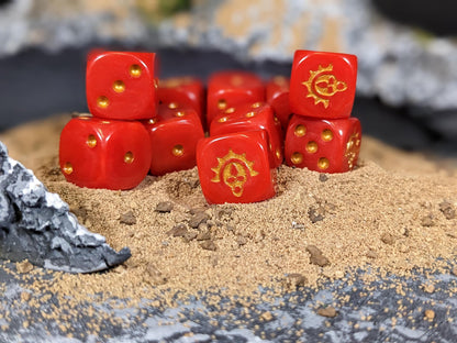 Death Mask Dice 16mm Inspired by Sci-Fi 10x