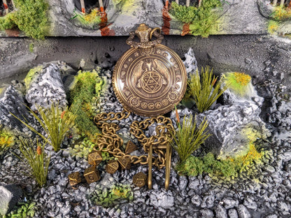 Pocket Watch D20 Mini Metal D&D Dice Set
