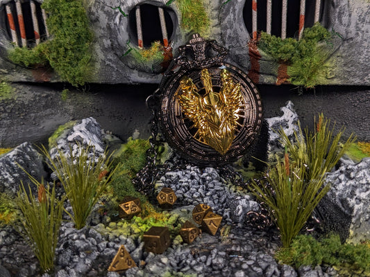 Pocket Watch Valkyrie Mini Metal D&D Dice Set