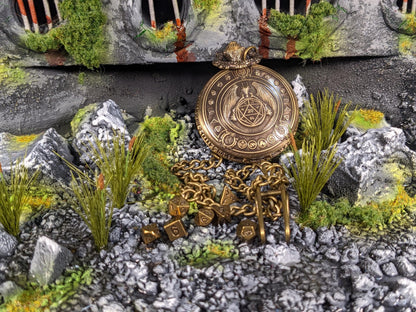 Pocket Watch D20 Mini Metal D&D Dice Set