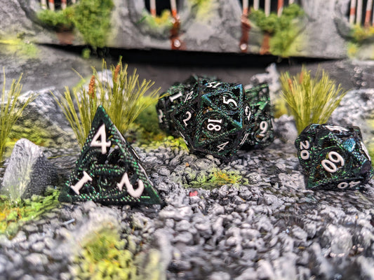 Sage Hollow Dragon Metal D&D Dice Set