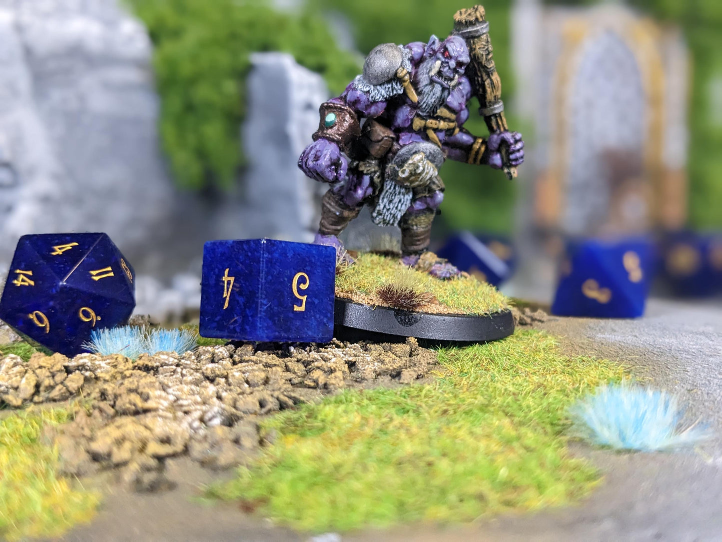 Navy Blue Gemstone D&D Dice Set