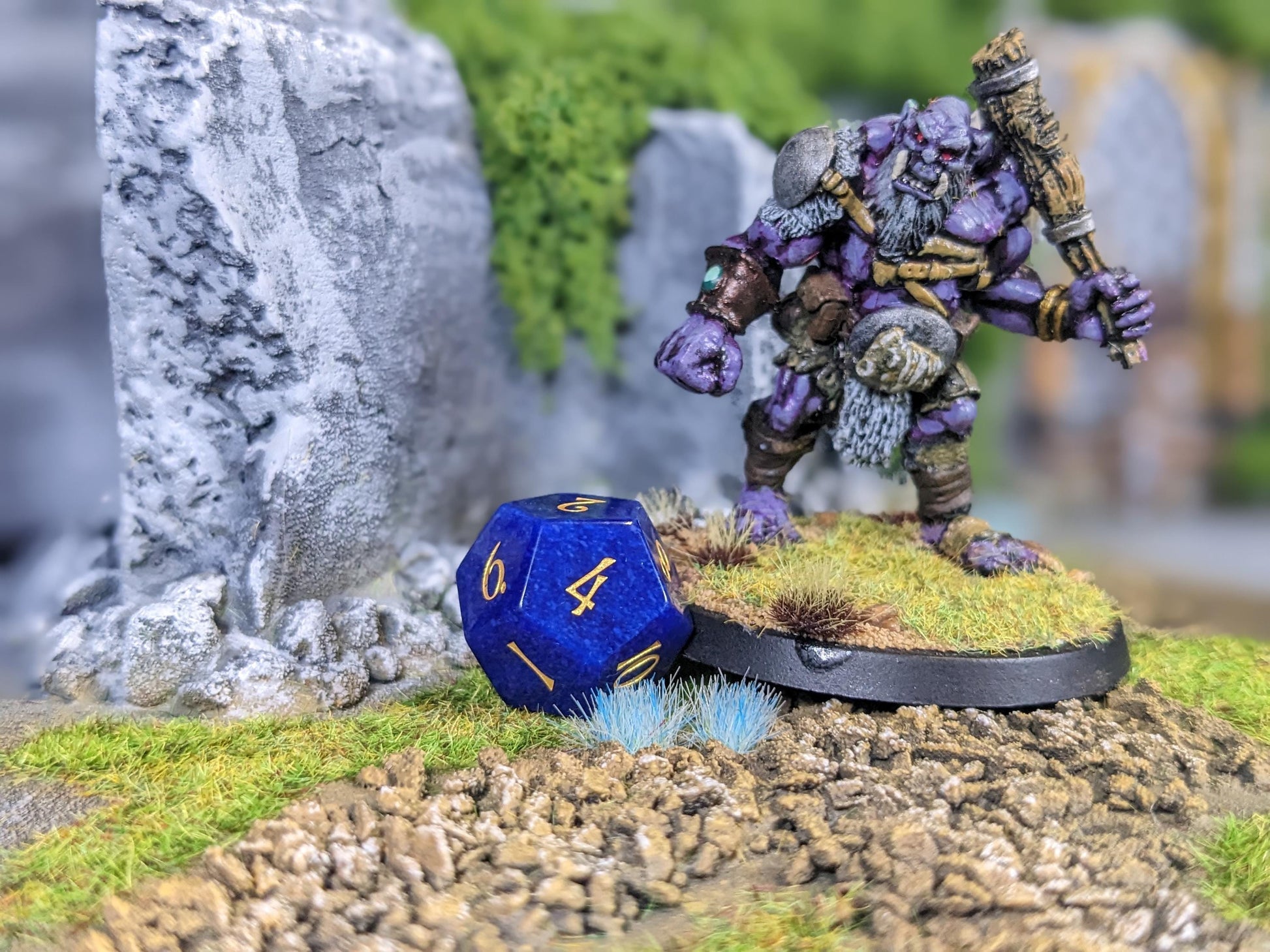 Navy Blue Gemstone D&D Dice Set