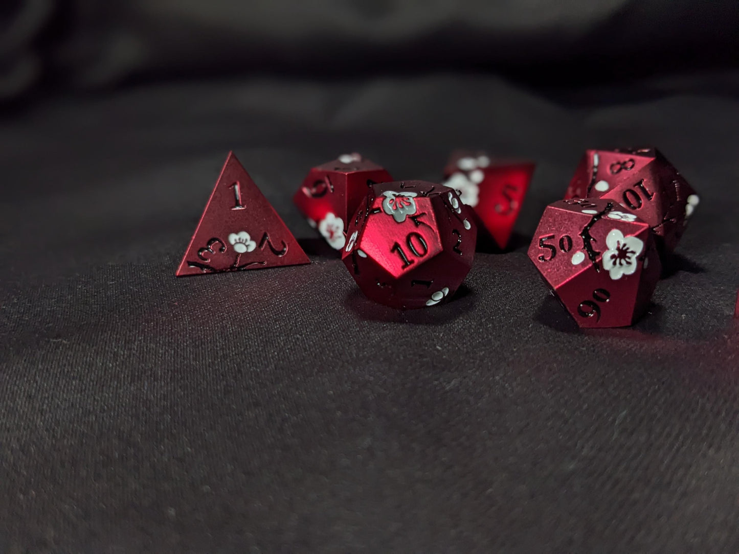 Solid Metal D&D Dice Set - Colorful Spirit Blossom