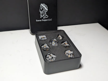 Stone D&D Dice Set - Grey/Black
