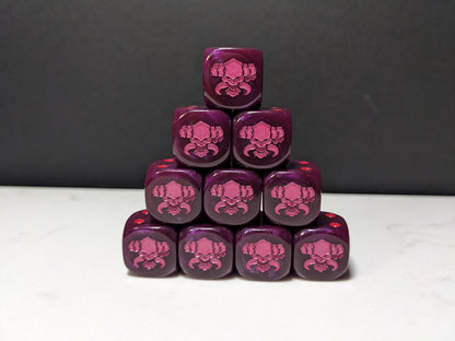 16mm Dice - The Dark Prince Inspired by Sci-Fi 10x