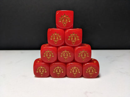 16mm Dice - Death Mask Inspired by Sci-Fi 10x