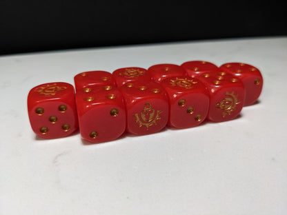 16mm Dice - Death Mask Inspired by Sci-Fi 10x