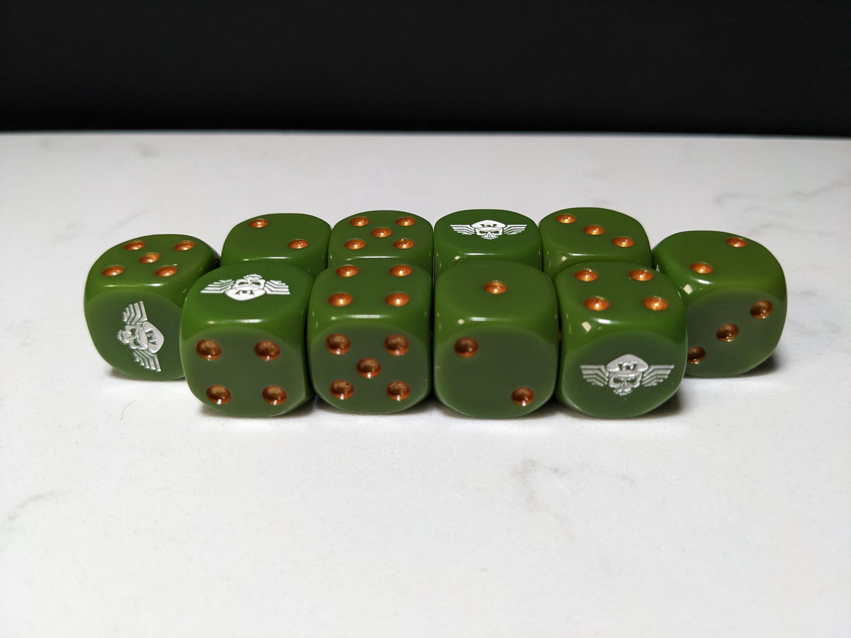 16mm Dice - Army of Mankind Inspired by Sci-Fi 10x