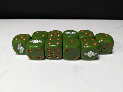16mm Dice - Army of Mankind Inspired by Sci-Fi 10x
