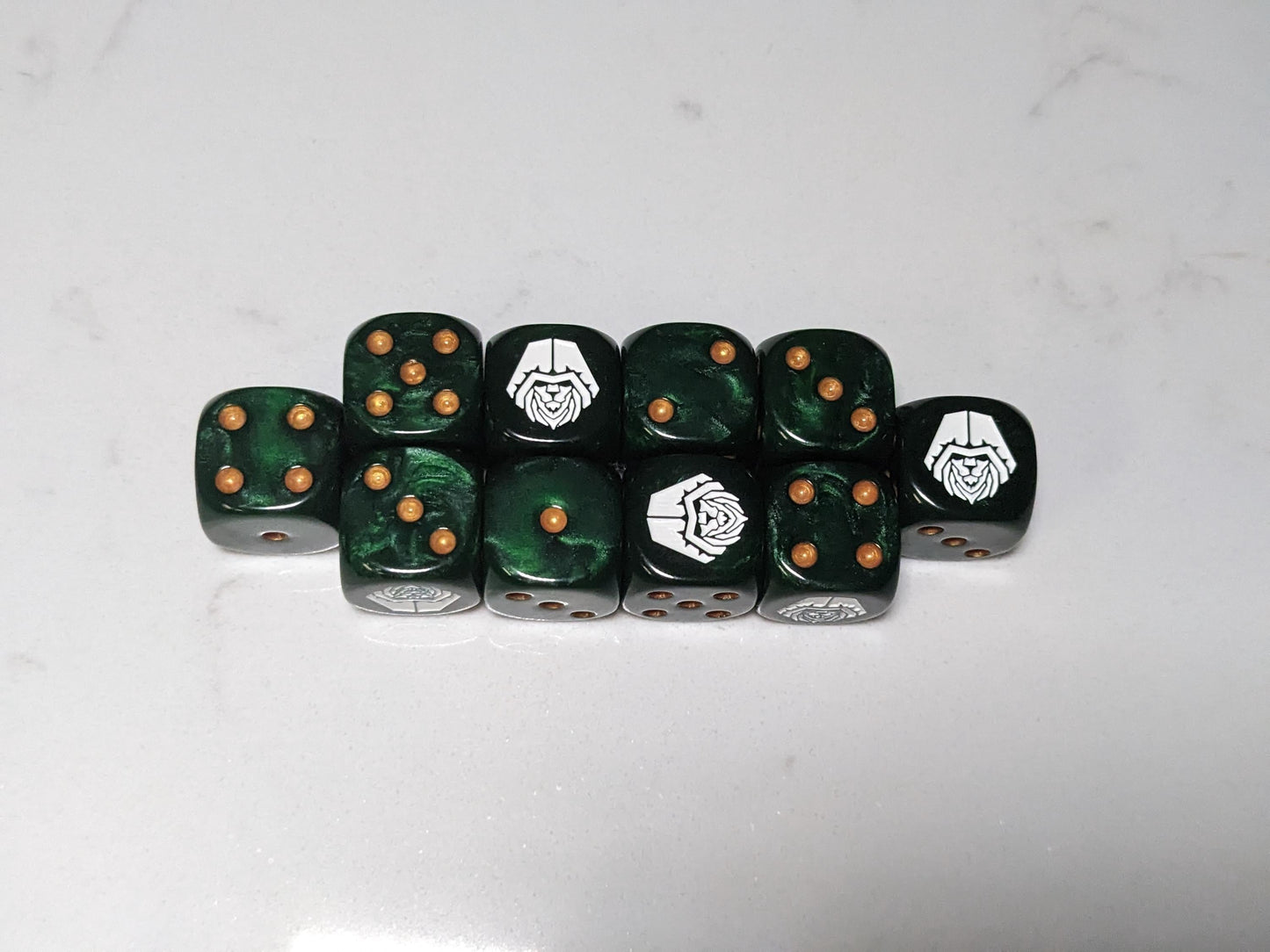 16mm Dice - Fallen Lion Inspired by Sci-Fi 10x
