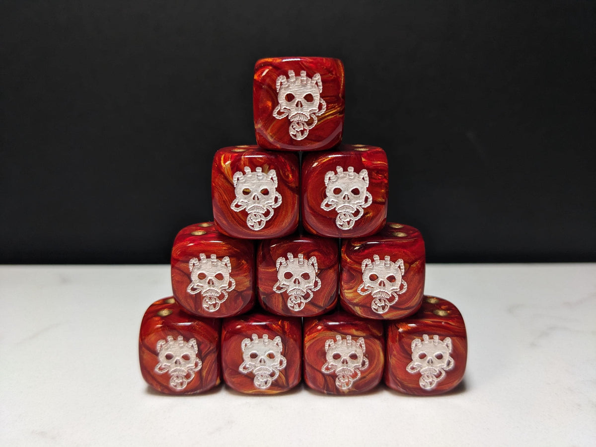 16mm Dice - Skull Taker Inspired by Sci-Fi 10x