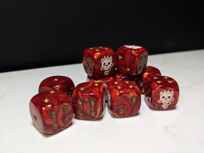 16mm Dice - Skull Taker Inspired by Sci-Fi 10x