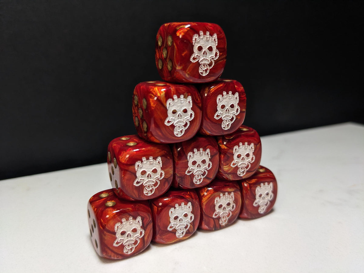16mm Dice - Skull Taker Inspired by Sci-Fi 10x
