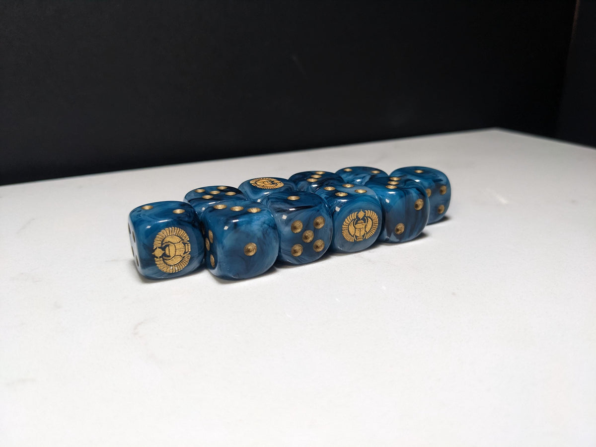 16mm Dice - Cult of the Scarab Inspired by Sci-Fi 10x