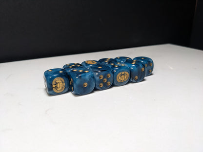 16mm Dice - Cult of the Scarab Inspired by Sci-Fi 10x