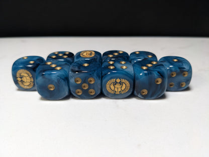16mm Dice - Cult of the Scarab Inspired by Sci-Fi 10x