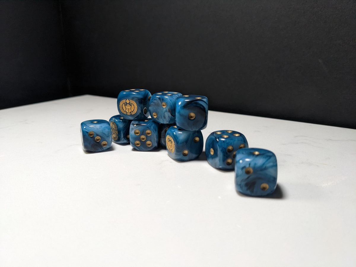 16mm Dice - Cult of the Scarab Inspired by Sci-Fi 10x