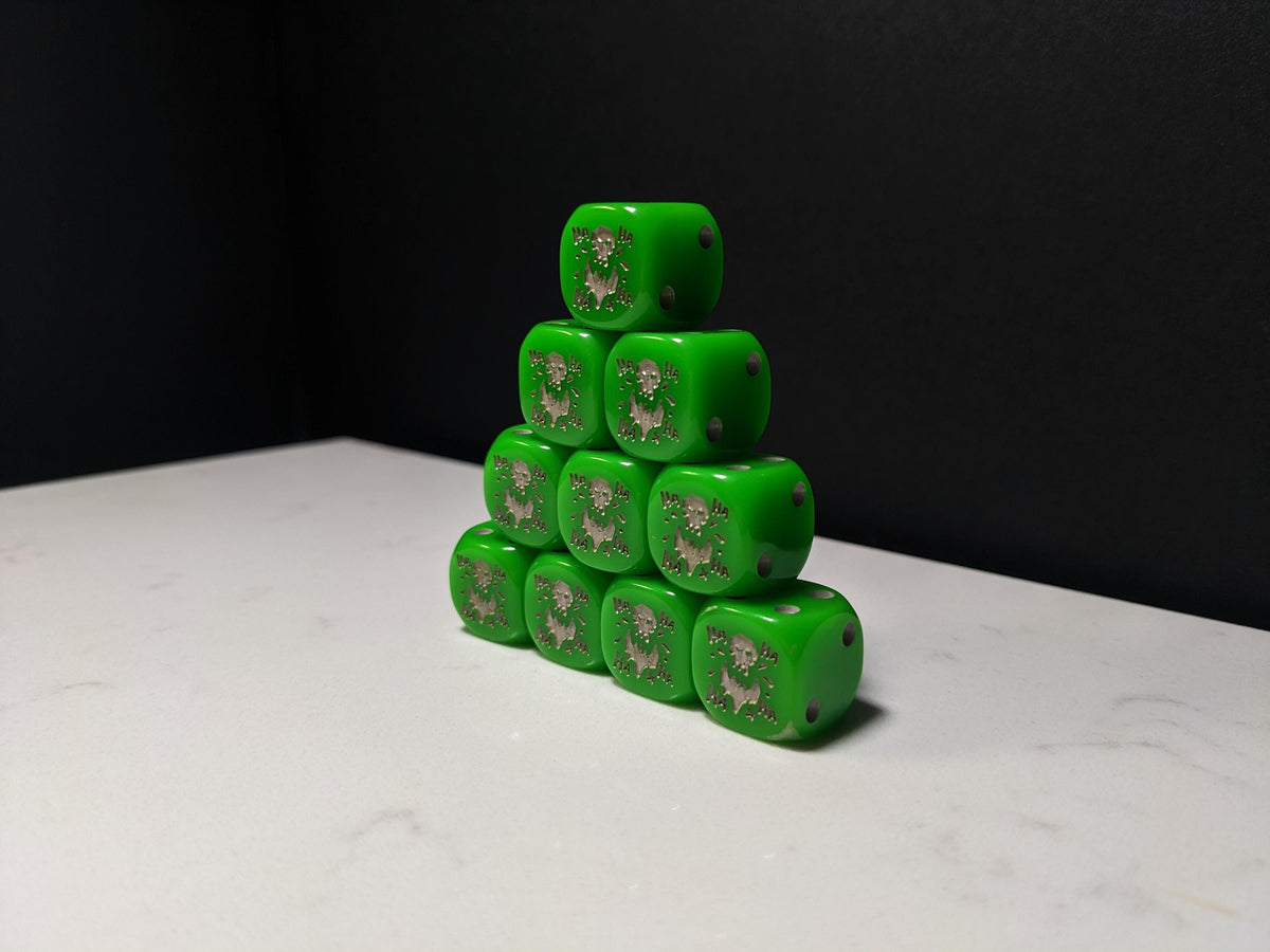 16mm Dice - Da Laughin Orc Inspired by Sci-Fi 10x