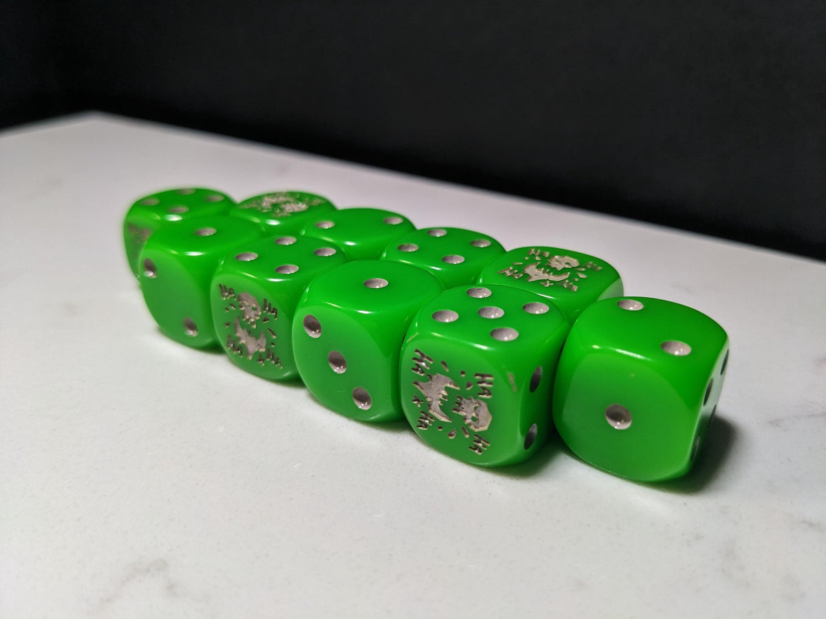 16mm Dice - Da Laughin Orc Inspired by Sci-Fi 10x