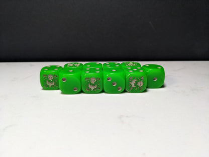 16mm Dice - Da Laughin Orc Inspired by Sci-Fi 10x