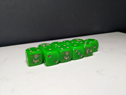 16mm Dice - Da Laughin Orc Inspired by Sci-Fi 10x