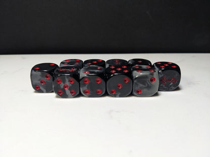 16mm Dice - Dark Mystical Dynasty Inspired by Sci-Fi 10x