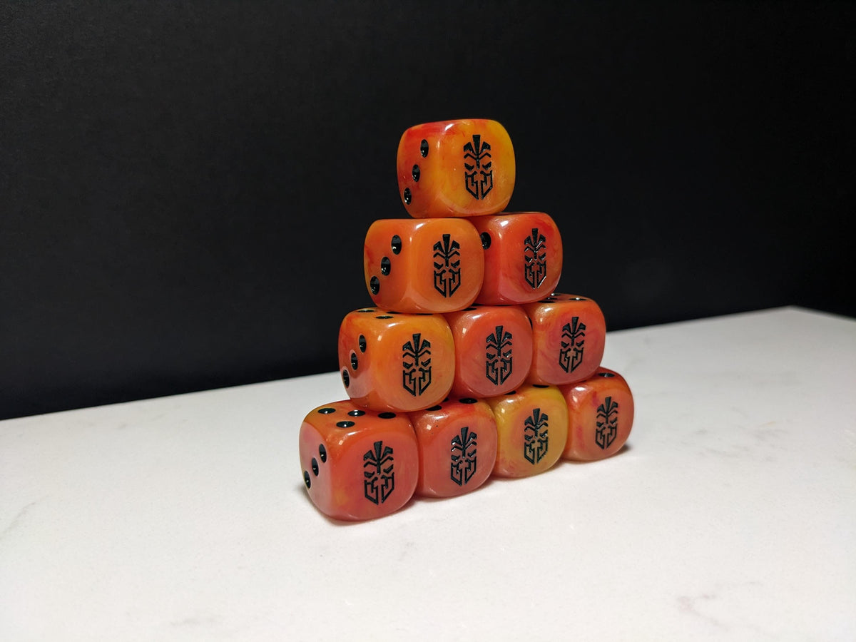 16mm Dice - Dwarven Inspired by Sci-Fi 10x