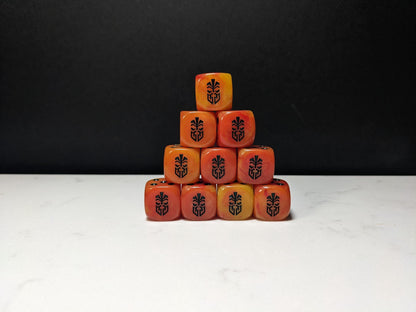 16mm Dice - Dwarven Inspired by Sci-Fi 10x