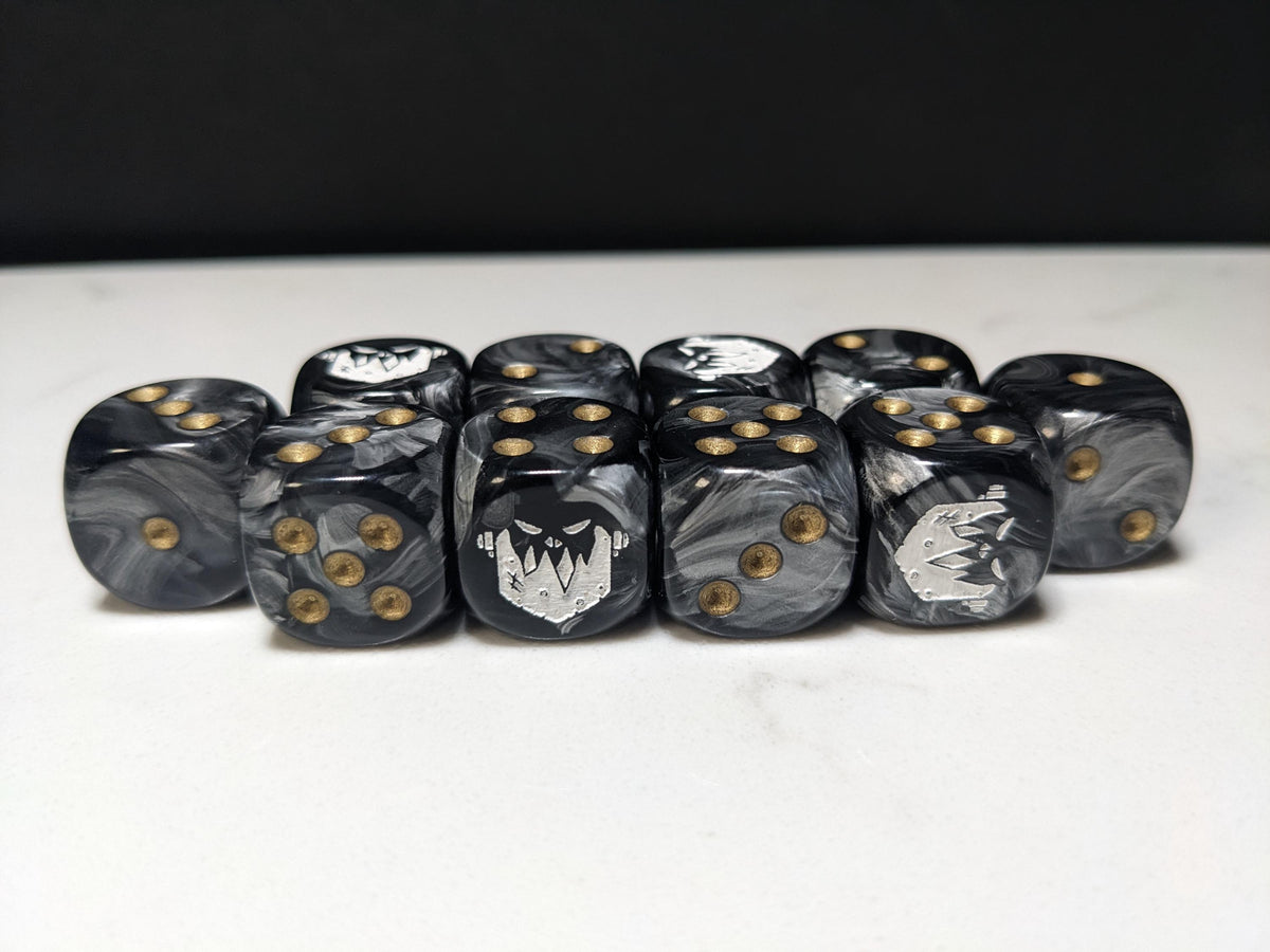 16mm Dice - Iron Jaw Inspired by Sci-Fi 10x