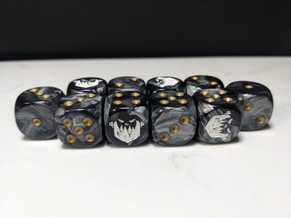 16mm Dice - Iron Jaw Inspired by Sci-Fi 10x