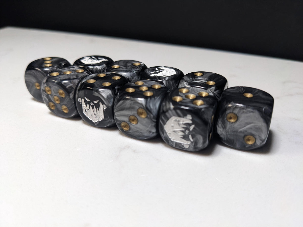 16mm Dice - Iron Jaw Inspired by Sci-Fi 10x