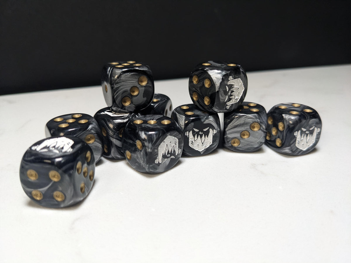 16mm Dice - Iron Jaw Inspired by Sci-Fi 10x