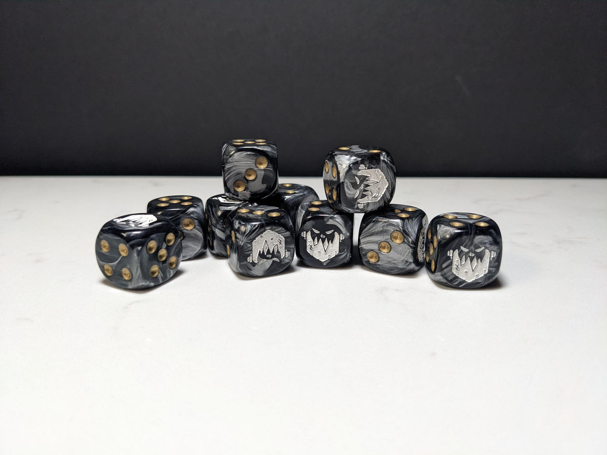 16mm Dice - Iron Jaw Inspired by Sci-Fi 10x