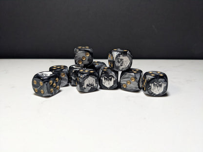 16mm Dice - Iron Jaw Inspired by Sci-Fi 10x