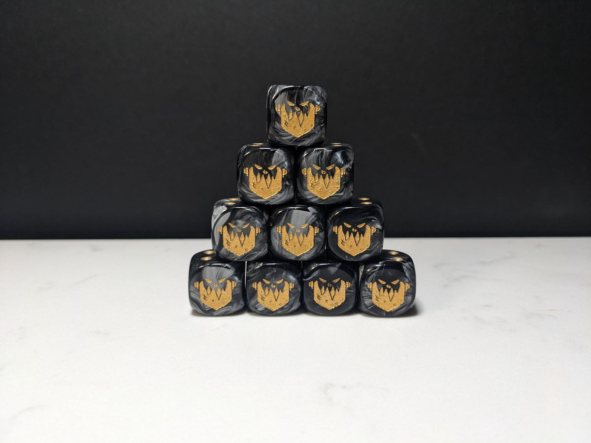 16mm Dice - Iron Jaw Inspired by Sci-Fi 10x