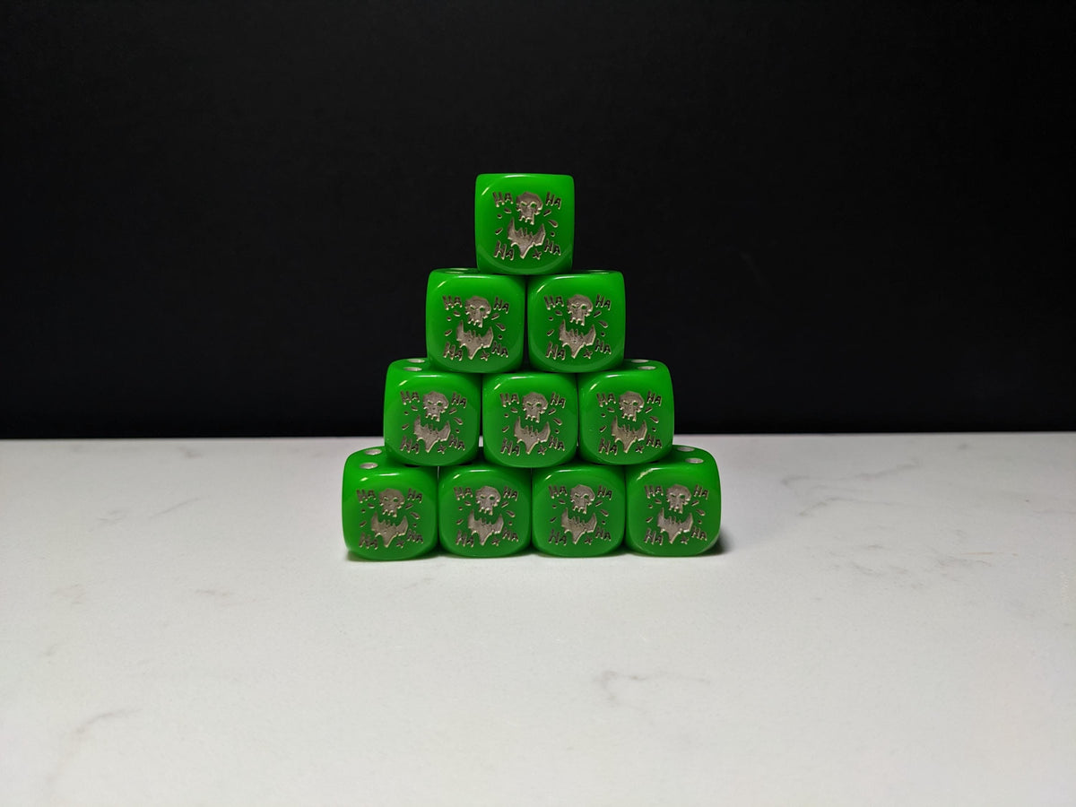 16mm Dice - Da Laughin Orc Inspired by Sci-Fi 10x