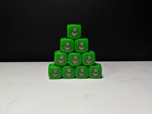 16mm Dice - Da Laughin Orc Inspired by Sci-Fi 10x