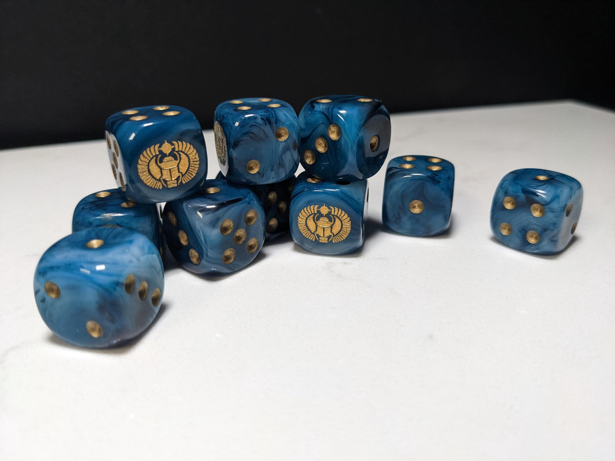 16mm Dice - Cult of the Scarab Inspired by Sci-Fi 10x