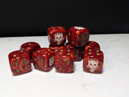 16mm Dice - Skull Taker Inspired by Sci-Fi 10x