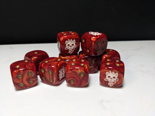 16mm Dice - Skull Taker Inspired by Sci-Fi 10x