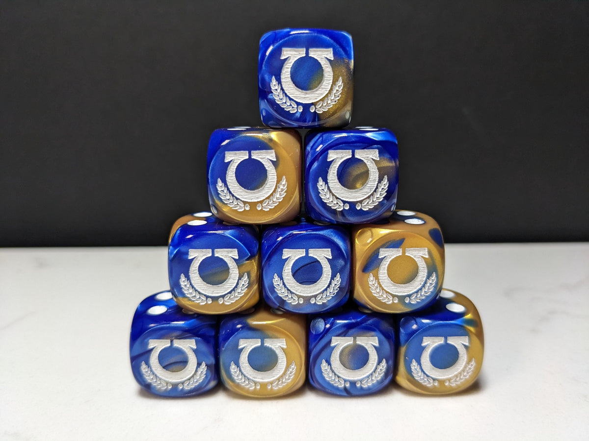 16mm Dice - Space Smurf Omega Inspired by Sci-Fi 10x