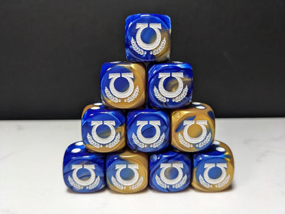 16mm Dice - Space Smurf Omega Inspired by Sci-Fi 10x